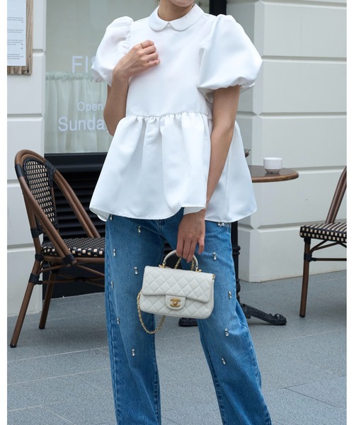 BIRTHDAY BASH(バースデイバッシュ)の「BB BIJOU STRAIGHT DENIM(ビジューストレートデニム)(デニムパンツ・レディース・ブルー・S/M/L)」の17枚目の写真