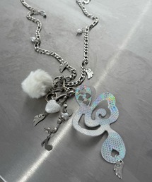 Never mind the XU / Chikashitsu+ | 【Nerd out XU】onpu necklace / 【ナードアウトエックスユー】音符チャームチェーンネックレス(ネックレス)