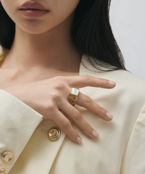 ciite' surgical stainless(シーテサージカルステンレス)の「【金属アレルギー対応】nuance stone ring ニュアンス ストーンリング サージカルステンレス(リング・レディース・ゴールド/シルバー・9号/13号/11号/15号/17号)」の4枚目の写真