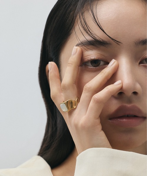 ciite' surgical stainless(シーテサージカルステンレス)の「【金属アレルギー対応】nuance stone ring ニュアンス ストーンリング サージカルステンレス(リング・レディース・ゴールド/シルバー・9号/13号/11号/15号/17号)」の5枚目の写真