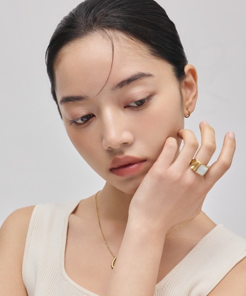 ciite' surgical stainless(シーテサージカルステンレス)の「【金属アレルギー対応】nuance stone ring ニュアンス ストーンリング サージカルステンレス(リング・レディース・ゴールド/シルバー・9号/13号/11号/15号/17号)」の11枚目の写真