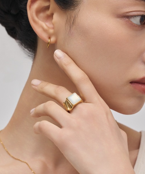 ciite' surgical stainless(シーテサージカルステンレス)の「【金属アレルギー対応】nuance stone ring ニュアンス ストーンリング サージカルステンレス(リング・レディース・ゴールド/シルバー・9号/13号/11号/15号/17号)」の15枚目の写真