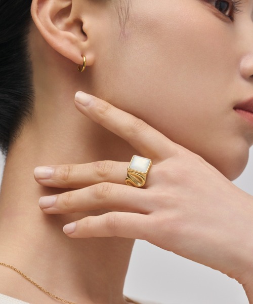 ciite' surgical stainless(シーテサージカルステンレス)の「【金属アレルギー対応】nuance stone ring ニュアンス ストーンリング サージカルステンレス(リング・レディース・ゴールド/シルバー・9号/13号/11号/15号/17号)」の16枚目の写真