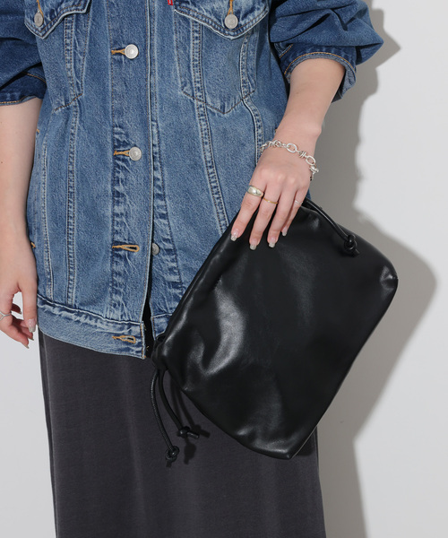 VELETTO(ベレット)の「【VELETTO/ヴェレット】 キンチャクBAG(クラッチバッグ・レディース・ブラック/ブラウン/アイボリー・FREE)」の16枚目の写真
