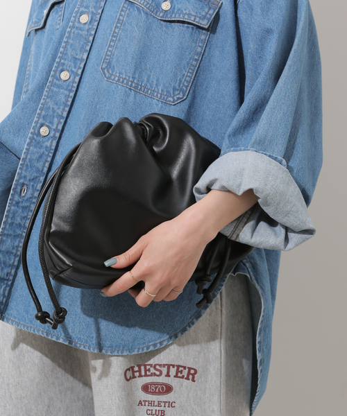 VELETTO(ベレット)の「【VELETTO/ヴェレット】 キンチャクBAG(クラッチバッグ・レディース・ブラック/ブラウン/アイボリー・FREE)」の20枚目の写真