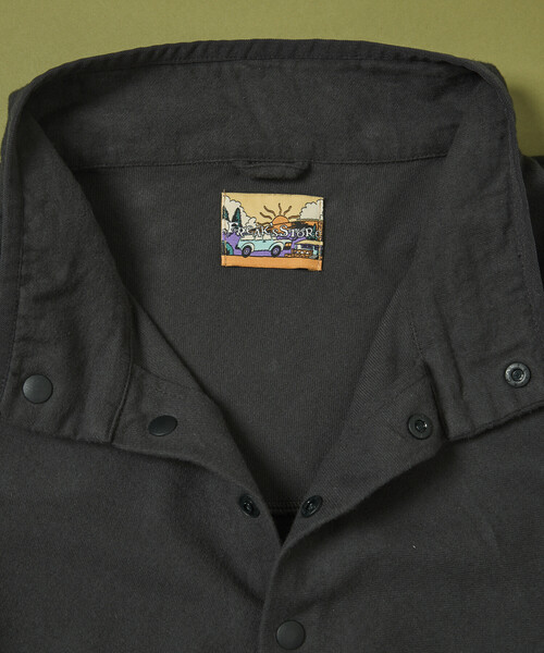 FREAK'S STORE（フリークスストア）の「FREAK'S STORE for BEACH & FES フランネル ハーフスナップ スタンドカラー プルオーバーシャツ（シャツ/ブラウス・メンズ・ブラック/チャコールグレー/ブラウン/ブルー・SMALL/MEDIUM/LARGE）」の10枚目の写真