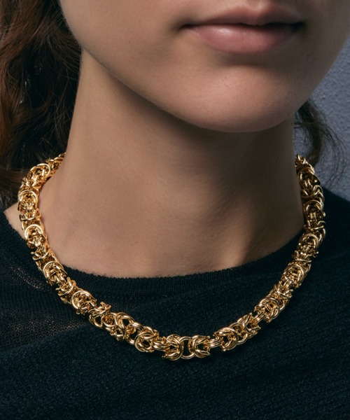 IRIS47(イリスフォーセブン)の「【IRIS 47】weave necklace/ウィーヴ ネックレス ボリューム チェーン(ネックレス・レディース・シルバー/ゴールド・FREE)」の2枚目の写真