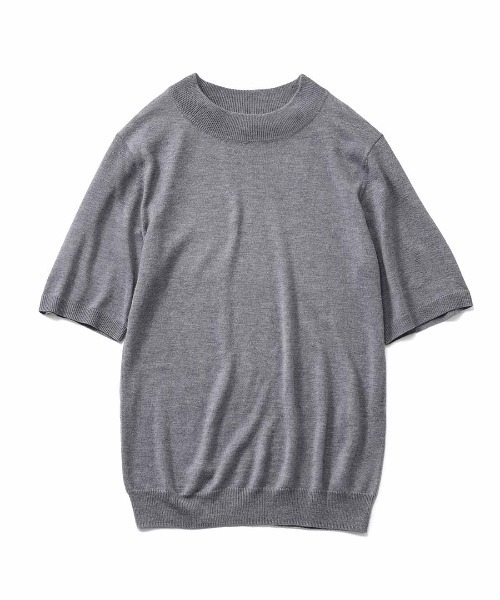 IEDIT（イディット）の「ＩＥＤＩＴ　肌心地にこだわった大人上品なシルク混モックネックニットトップス（ニット/セーター・レディース・アイボリー/グレー/ブラック・M/L/LL）」の3枚目の写真