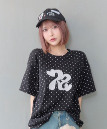 rumnel:（ルムネル）の「星柄ロゴプリントビッグTシャツ / Star Print Logo Big Tee（Tシャツ/カットソー）」