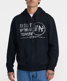 RVCA メンズ HORTON ANP パーカー 【2026年秋冬モデル】/ルーカジップアップフーディー