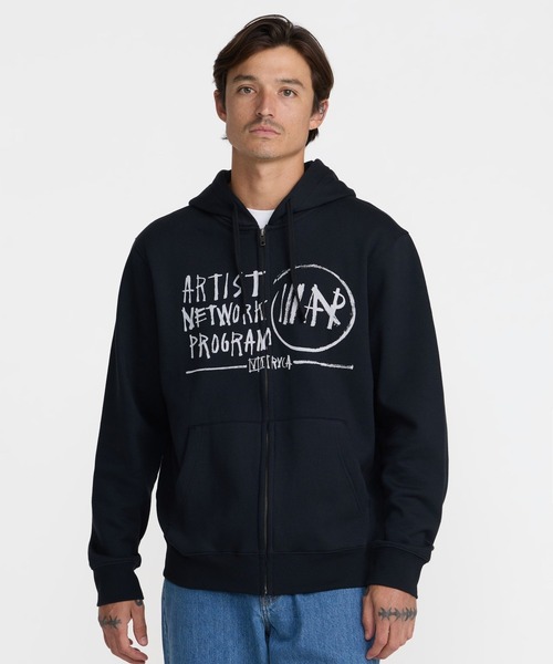 RVCA(ルーカ)の「RVCA メンズ HORTON ANP パーカー 【2026年秋冬モデル】/ルーカジップアップフーディー(パーカー・メンズ・バーガンディー/ブラック・SMALL/MEDIUM/LARGE/X-LARGE)」の13枚目の写真