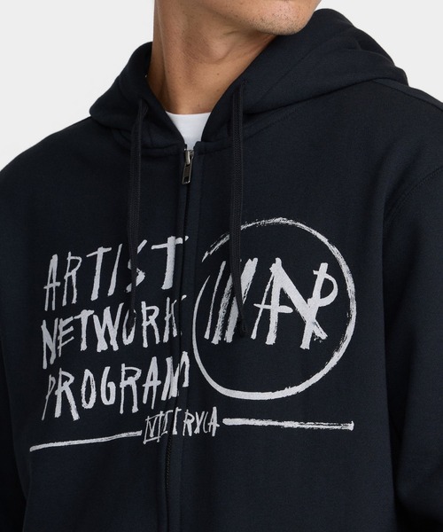 RVCA(ルーカ)の「RVCA メンズ HORTON ANP パーカー 【2026年秋冬モデル】/ルーカジップアップフーディー(パーカー・メンズ・バーガンディー/ブラック・SMALL/MEDIUM/LARGE/X-LARGE)」の12枚目の写真