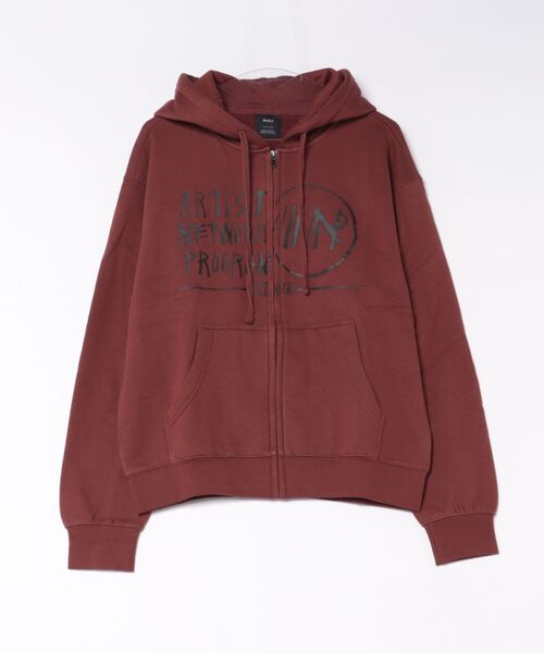 RVCA(ルーカ)の「RVCA メンズ HORTON ANP パーカー 【2026年秋冬モデル】/ルーカジップアップフーディー(パーカー・メンズ・バーガンディー/ブラック・SMALL/MEDIUM/LARGE/X-LARGE)」の3枚目の写真
