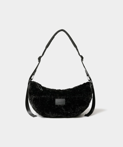 beautiful people(ビューティフルピープル)の「pertex & boa shoulder bag(ショルダーバッグ・レディース・ボルドー/ブラック・FREE)」の1枚目の写真