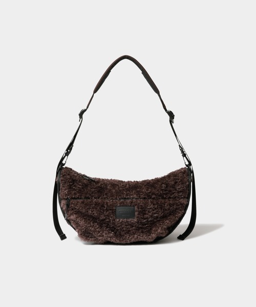 beautiful people(ビューティフルピープル)の「pertex & boa shoulder bag(ショルダーバッグ・レディース・ボルドー/ブラック・FREE)」の3枚目の写真