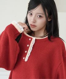 レディースのトップス（レッド/赤色系・フリル）ファッション通販