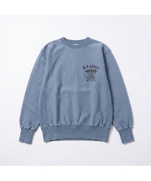 HOUSTON(ヒューストン)の「HOUSTON ピグメントリバーススウェット(ARMY)(スウェット・メンズ・ブラウン/ブルー/ブラック/ワイン・MEDIUM/X-LARGE/XX-LARGE/LARGE)」の3枚目の写真