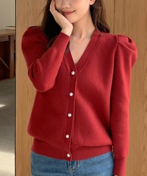 BIRTHDAY BASH（バースデイバッシュ）の「PEARL PUFF KNIT CARDIGAN(パールパフニットカーディガン)（カーディガン/ボレロ）」