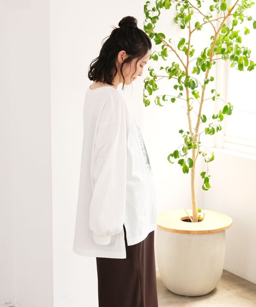 LEPSIM(レプシィム)の「【産前・産後対応】マタニティ/フォトプリント長袖T 1069220(マタニティウェア/グッズ・レディース・チャコールグレー/オフホワイト・FREE)」の21枚目の写真