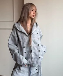 ナポレオンデザイン ジップパーカー　オーバーサイズスウェット