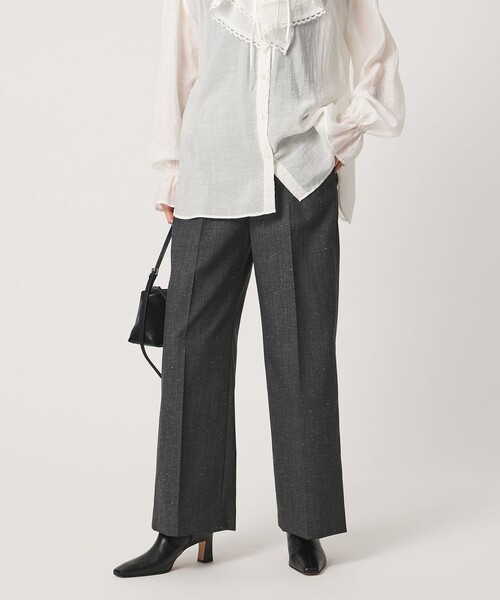 UNITED ARROWS(ユナイテッドアローズ)の「CANGIOLI ストレート パンツ(スラックス・レディース・ダークグレー・38/36/34)」の2枚目の写真
