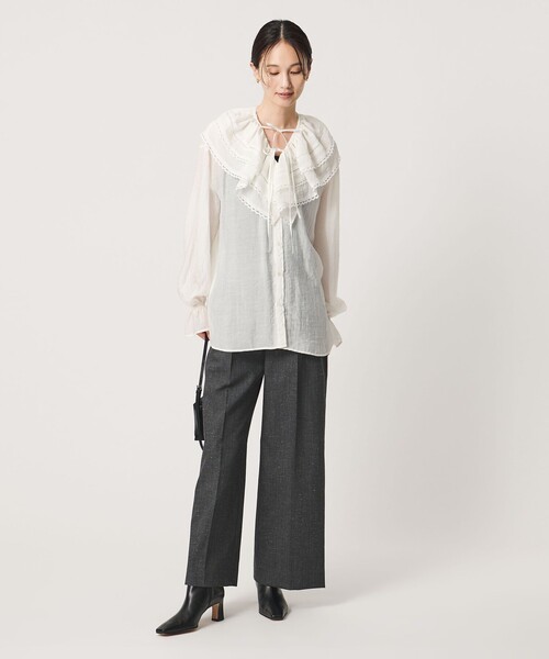 UNITED ARROWS(ユナイテッドアローズ)の「CANGIOLI ストレート パンツ(スラックス・レディース・ダークグレー・38/36/34)」の3枚目の写真