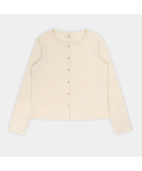 PIGMENT(ピグメント)の「ちぢれテンションゴルジカーディガン (YZCD2606047)(カーディガン/ボレロ・レディース・ベージュ/ブラック/アイボリー・FREE)」の2枚目の写真