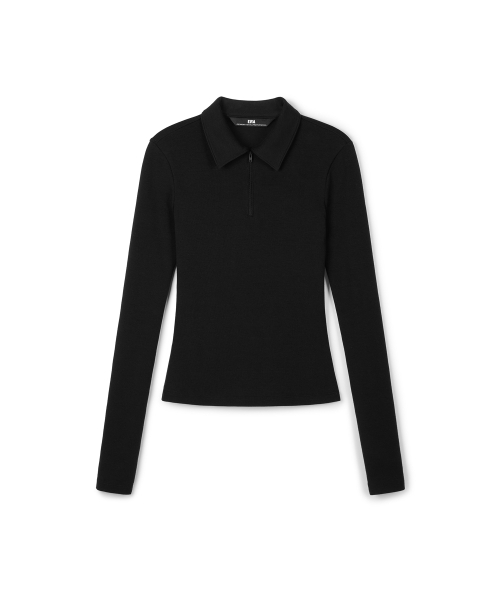 ERA(エラ)の「ウィメンズ ERA スリム ハーフジップ長袖 - ブラック(ポロシャツ・レディース・その他・SMALL/MEDIUM)」の6枚目の写真