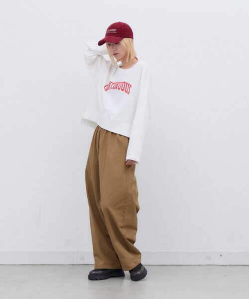 CIAOPANIC TYPY(チャオパニックティピー)の「∴ふんわりタッチカレッジロゴTee(Tシャツ/カットソー・レディース・ホワイト/オフホワイト/グリーン・ONE SIZE)」の22枚目の写真