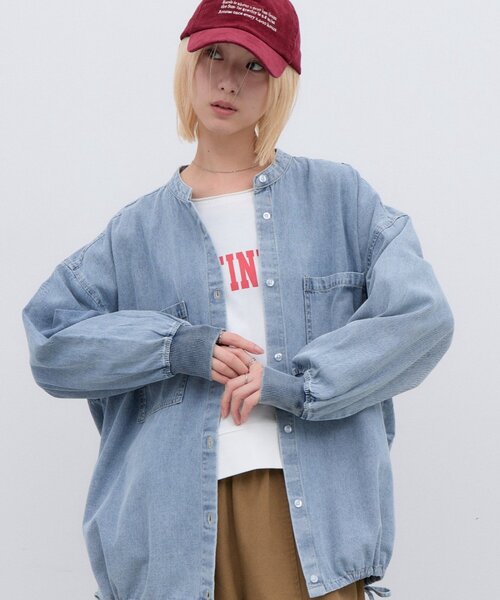 CIAOPANIC TYPY（チャオパニックティピー）の「∴ふんわりタッチカレッジロゴTee（Tシャツ/カットソー・レディース・ホワイト/オフホワイト/グリーン・ONE SIZE）」の14枚目の写真