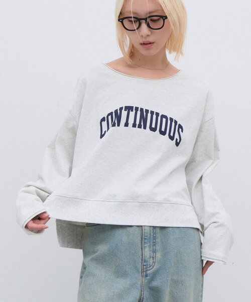 CIAOPANIC TYPY(チャオパニックティピー)の「∴ふんわりタッチカレッジロゴTee(Tシャツ/カットソー・レディース・ホワイト/オフホワイト/グリーン・ONE SIZE)」の16枚目の写真