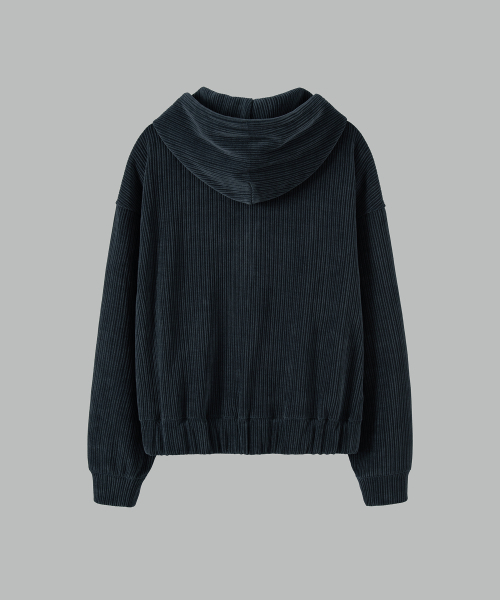 NONBLANK(ノンブランク)の「ベロアコーデュロイ クロップドフーディ ジップアップ_NAVY(パーカー・メンズ・その他・MEDIUM/LARGE/X-LARGE)」の3枚目の写真