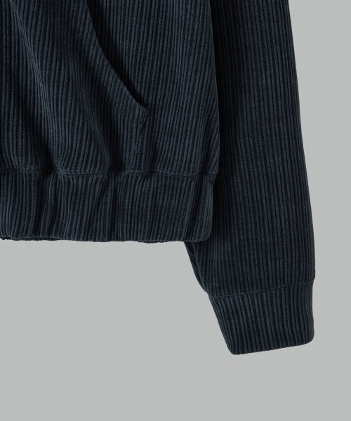 NONBLANK(ノンブランク)の「ベロアコーデュロイ クロップドフーディ ジップアップ_NAVY(パーカー・メンズ・その他・MEDIUM/LARGE/X-LARGE)」の6枚目の写真
