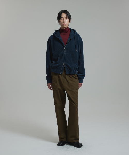 NONBLANK(ノンブランク)の「ベロアコーデュロイ クロップドフーディ ジップアップ_NAVY(パーカー・メンズ・その他・MEDIUM/LARGE/X-LARGE)」の8枚目の写真