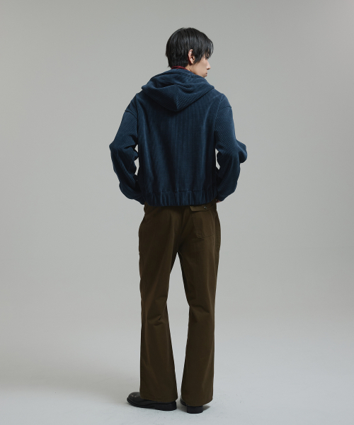 NONBLANK(ノンブランク)の「ベロアコーデュロイ クロップドフーディ ジップアップ_NAVY(パーカー・メンズ・その他・MEDIUM/LARGE/X-LARGE)」の10枚目の写真