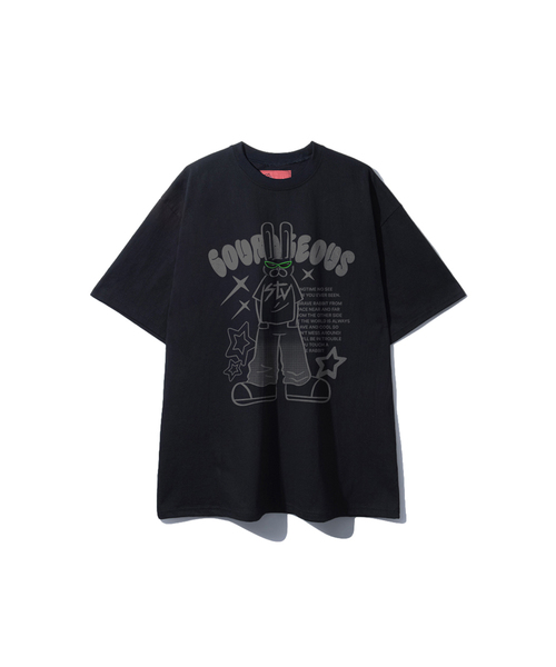 SUPERLATIVE(スーパーラティブ)の「S/P HIP RABBIT オーバーサイズ 半袖 (SOS2-5SP154)(Tシャツ/カットソー・レディース・ホワイト/ライトグレー/ブラック/ネイビー・MEDIUM/X-LARGE/LARGE)」の1枚目の写真