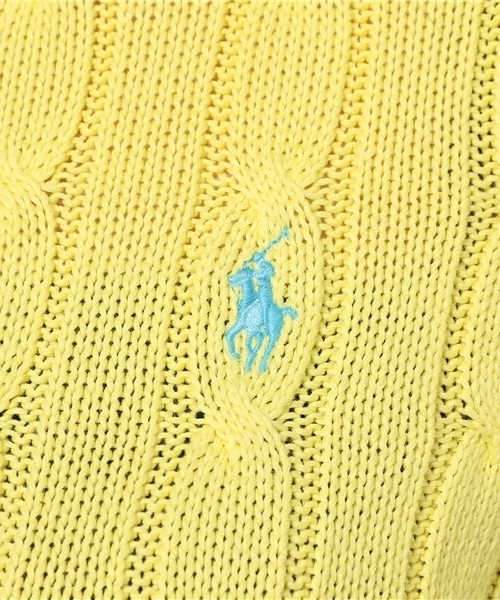 POLO RALPH LAUREN(ポロ ラルフ ローレン)の「ケーブルニット クルーネック セーター(ニット/セーター・レディース・イエロー/ナチュラル・MEDIUM/X-LARGE/X-SMALL/LARGE/SMALL)」の7枚目の写真