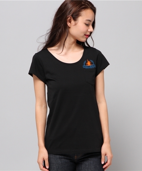 HYSTERIC GLAMOUR（ヒステリックグラマー）の「NATURAL BEAUTY pt ポケ付T-SH（Tシャツ/カットソー・レディース・ホワイト/グリーン/ブラック・FREE）」の11枚目の写真