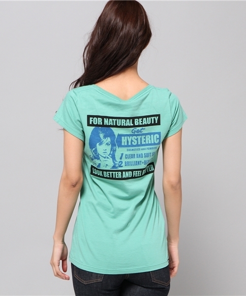 HYSTERIC GLAMOUR（ヒステリックグラマー）の「NATURAL BEAUTY pt ポケ付T-SH（Tシャツ/カットソー・レディース・ホワイト/グリーン/ブラック・FREE）」の10枚目の写真