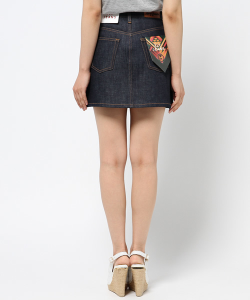 SLY（スライ）の「OWEN HW S/SK-A（デニムスカート・レディース・ブルー・1/0/2）」の4枚目の写真