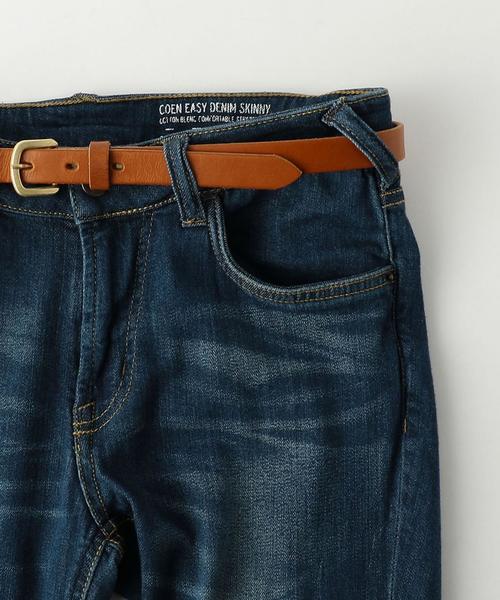 coen（コーエン）の「栃木レザーナローベルト（ベルト・レディース・ブラウン/ダークブラウン/レッド・FREE）」の9枚目の写真