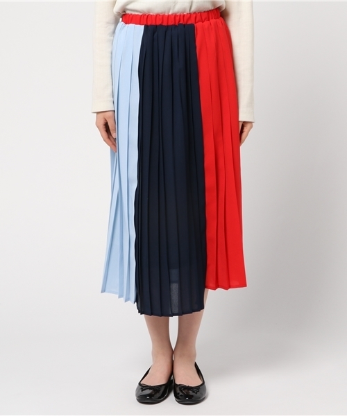 POU DOU DOU（プードゥドゥ）の「配色プリーツスカート（スカート・レディース・イエロー/ピンク/ブルー・3）」の5枚目の写真