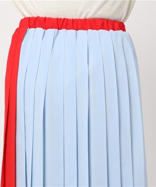 POU DOU DOU（プードゥドゥ）の「配色プリーツスカート（スカート・レディース・イエロー/ピンク/ブルー・3）」の9枚目の写真