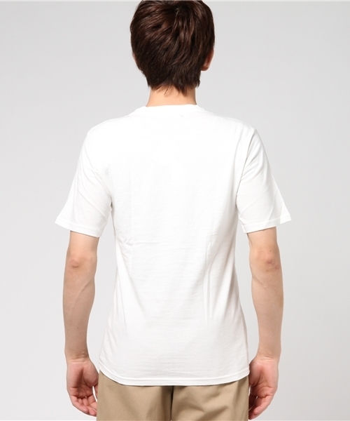 VENCEEXCHANGE（ヴァンスエクスチェンジ）の「オルテガジャガード切り替えT              （Tシャツ/カットソー・メンズ・ホワイト/ブルー/ベビーピンク・MEDIUM/LARGE）」の4枚目の写真