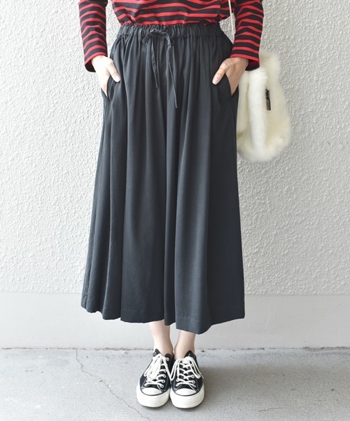 SHIPS Days(シップスデイズ)の「SHIPS Days: ツイル スカーチョ(その他パンツ・レディース・ピンクゴールド/ブラック/キャメル・ONE SIZE)」の3枚目の写真