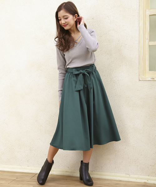 INGNI（イング）の「12G総針リブFクロスニット/レディース-2017AW-（ニット/セーター・レディース・オフホワイト/ブラック/グレー/グリーン/マスタード/ピンク/ボルドー/その他・MEDIUM）」の10枚目の写真