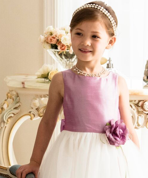 Catherine Cottage（キャサリンコテージ）の「花びら揺れるロマンティックドレス（ドレス・キッズ・グリーン/ピンク/ボルドー/ホワイト/イエロー/コーラルピンク/ライラック/パープル/ブルー・140/130/150/110/120/100/130L/160/120L/160L/140L）」の13枚目の写真