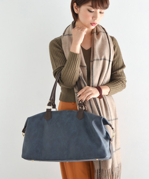 VitaFelice（ヴィータフェリーチェ）の「リザード型押し2wayボストンバッグ（ボストンバッグ・メンズ・ブラック/チャコールグレー/ネイビー/ライトグレー・FREE）」の20枚目の写真