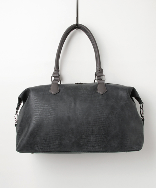 VitaFelice（ヴィータフェリーチェ）の「リザード型押し2wayボストンバッグ（ボストンバッグ・メンズ・ブラック/チャコールグレー/ネイビー/ライトグレー・FREE）」の17枚目の写真