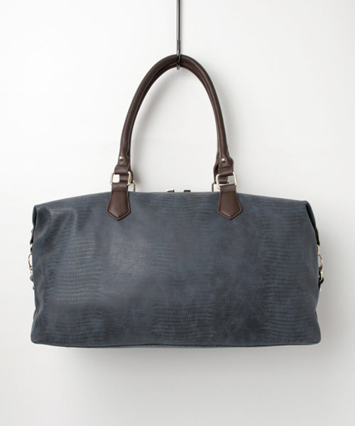 VitaFelice（ヴィータフェリーチェ）の「リザード型押し2wayボストンバッグ（ボストンバッグ・メンズ・ブラック/チャコールグレー/ネイビー/ライトグレー・FREE）」の15枚目の写真